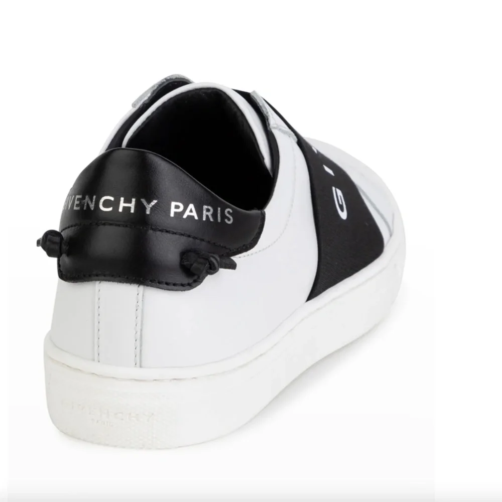 NIB $450 Givenchy Kid's Urban Street Logo Bicolor Elastic-Strap Sneakers -12.5US - Picture 3 of 5